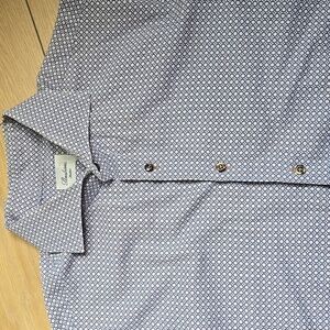 STENSTROMS Slimline Men's Blue Patterned Shirt Sz 17.5  44